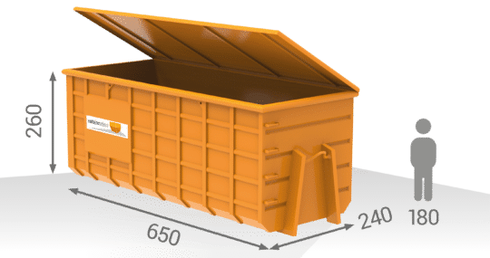 30M³ Abrollcontainer mit Deckel - 33 - containeronline.at