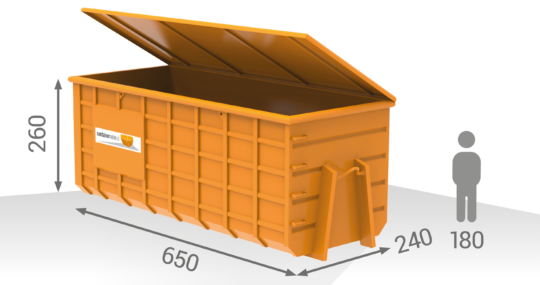 30M³ Abrollcontainer mit Deckel - 34 - containeronline.at